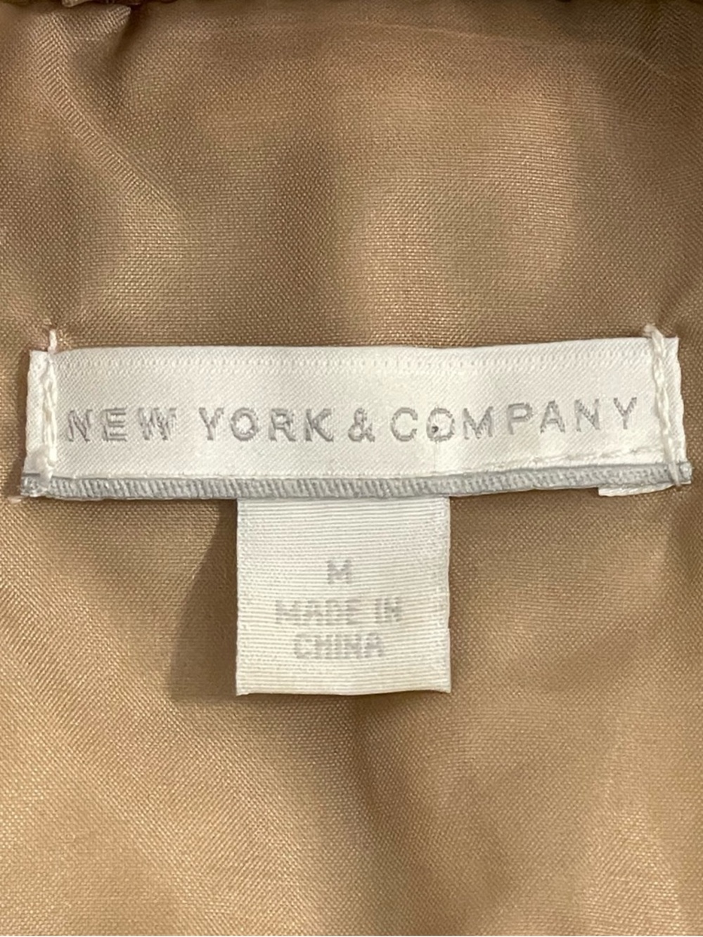 New York & Company Women's Quilted Puffer Vest Gold Brown Size M - Picture 11 of 13